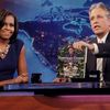 Jon Stewart Tries To Get Michelle Obama To Talk About Barack's "Cheech And Chong" Days